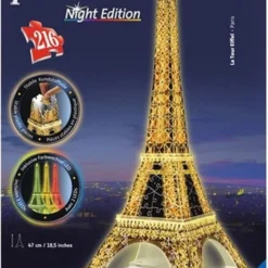 Ravensburger Eiffeltoren Night Edition- 3D Puzzel Gebouw - 216 Stukjes -Puzzels Verfijnd Winkel 550x837